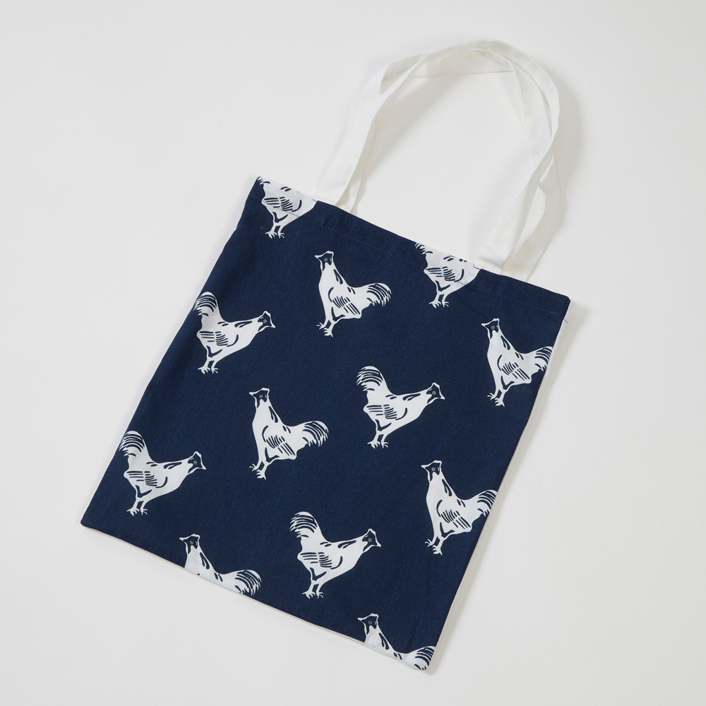 Highlands Homeware Cockerel Print Fabric Tote Bag Image 2