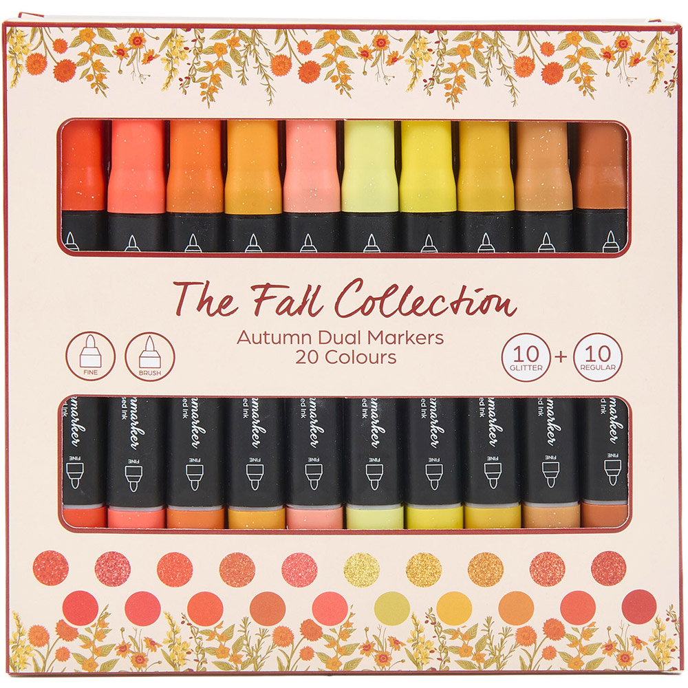 Pack of 10 Autumn Dual-Tip Markers Image 3