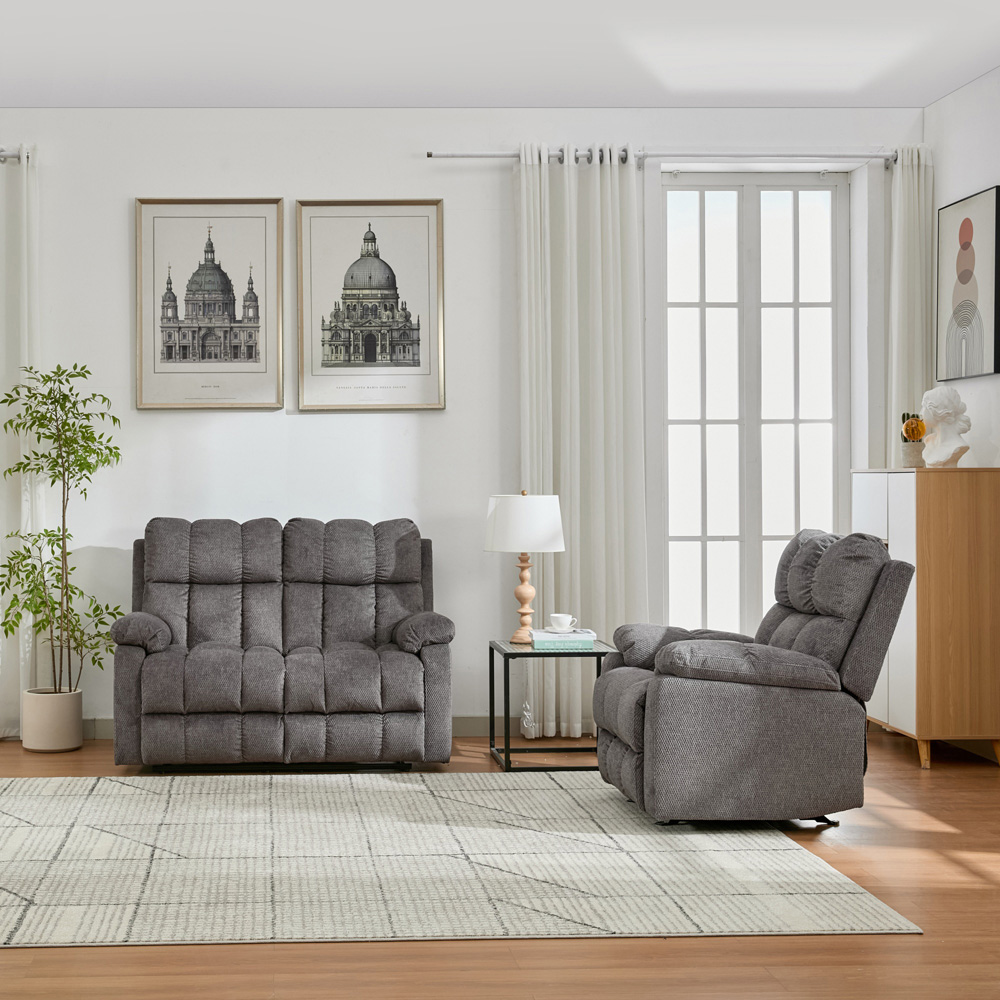 Furniture One 3 Seater Manual Recliner Sofa Set | Wilko