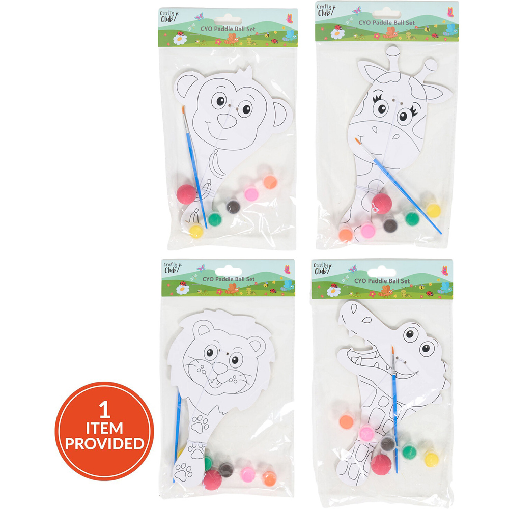 Colour Your Own Paddle Ball Set Image 1