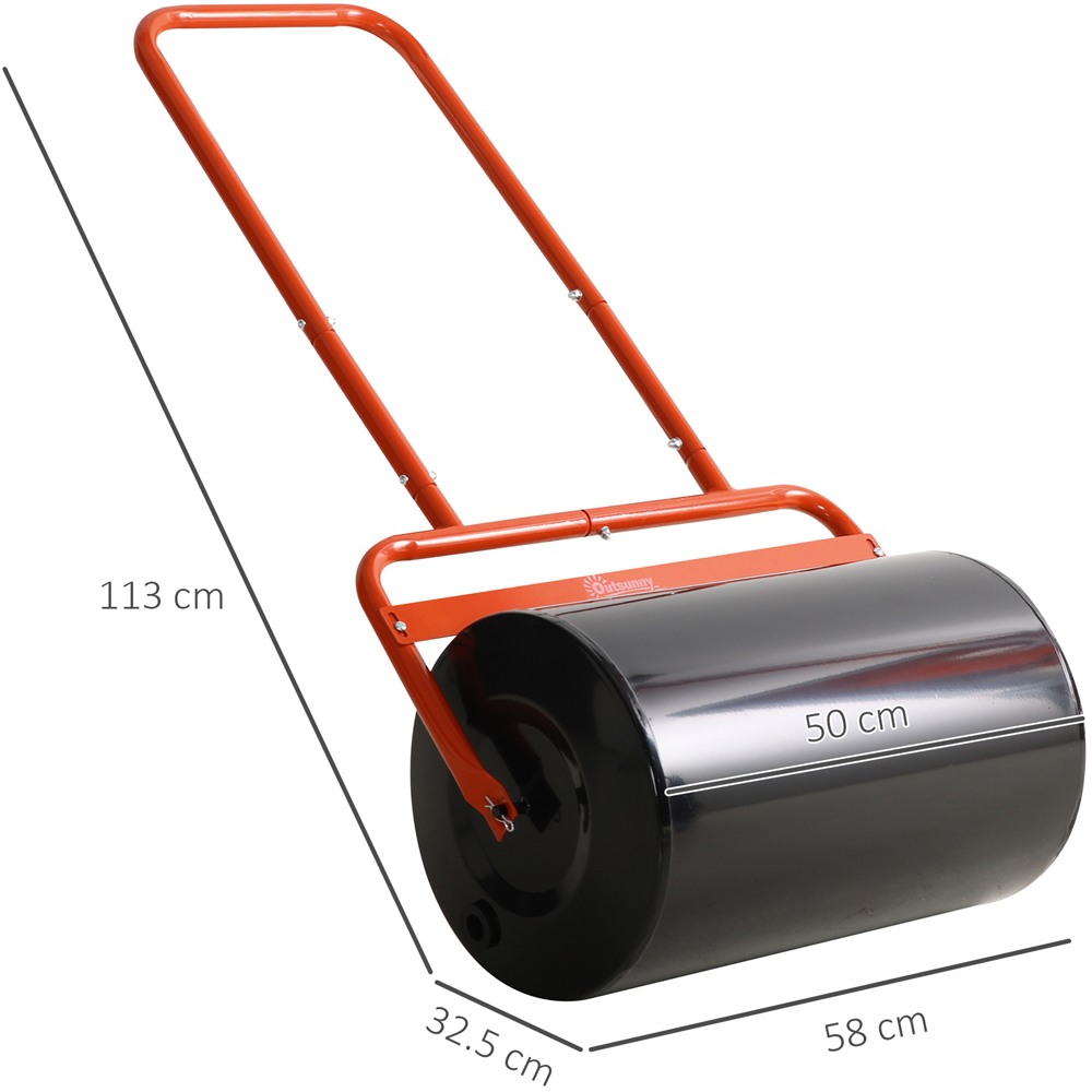 Outsunny 38L Red Fillable Steel Lawn Roller Image 8