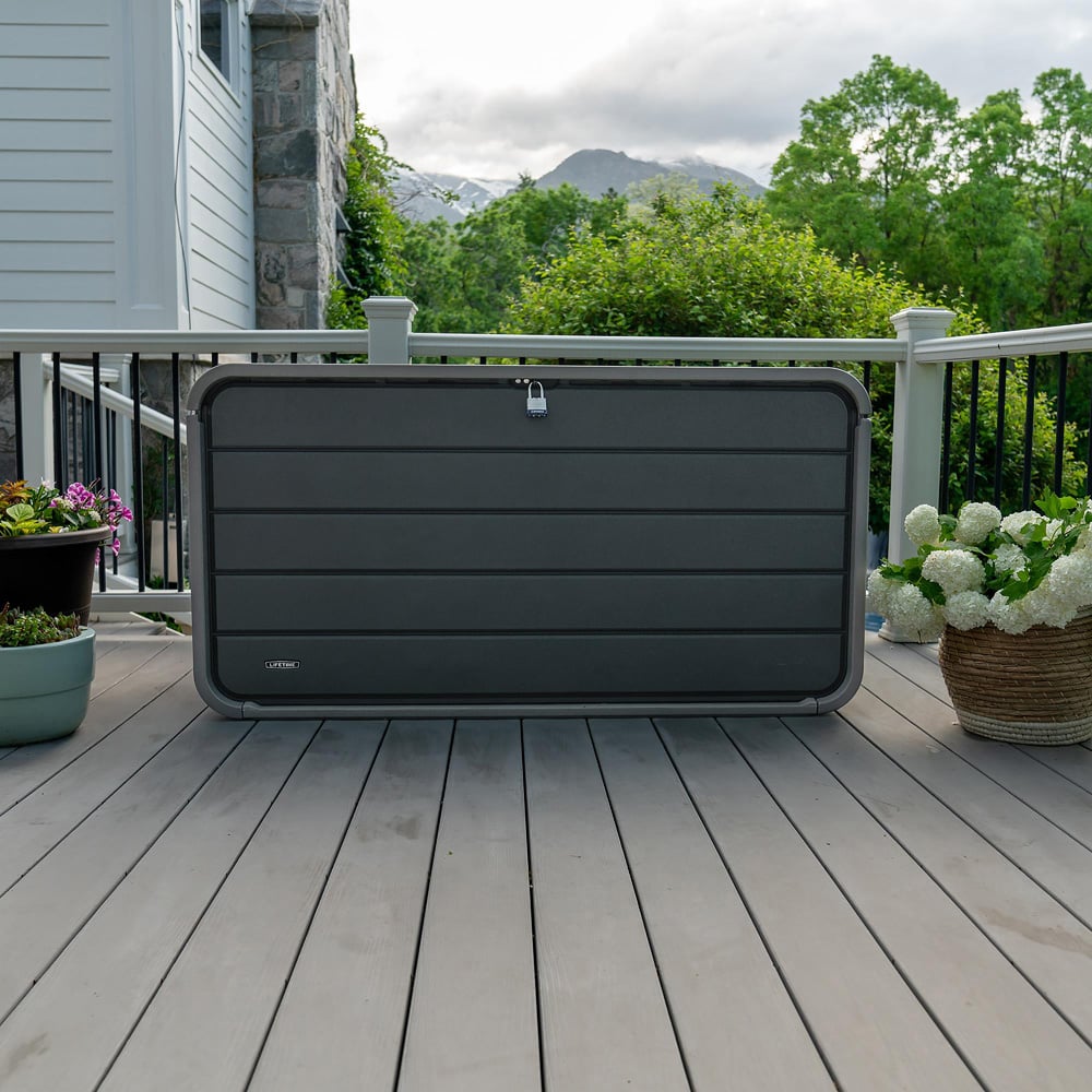 Lifetime Products 624L Dark Grey Modern Outdoor Storage Deck Box Image 2