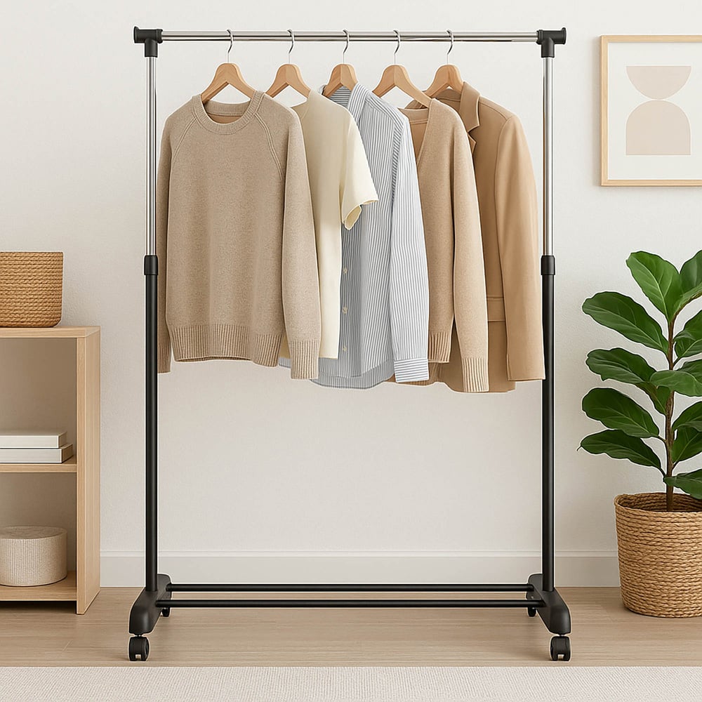 Home Vida Silver Single Garment Rack Image 2