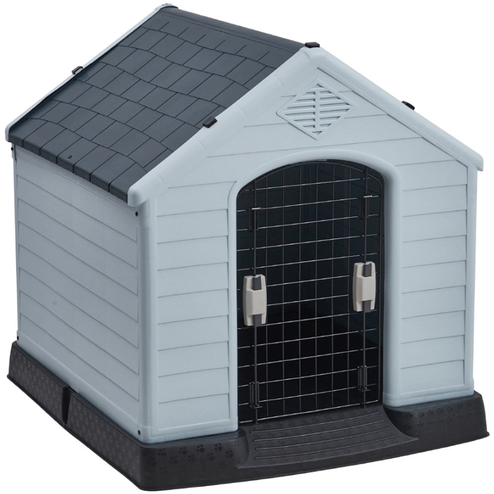 H&O Direct Outdoor and Indoor Plastic Kennel with Door 30 x 30 Inch Image 1