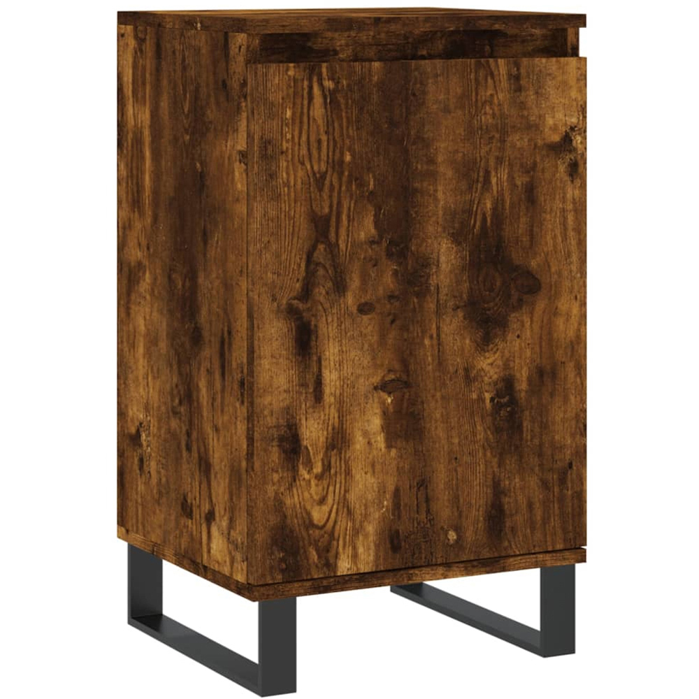 vidaXL Single Door Smoked Oak Sideboard Set of 2 Image 2