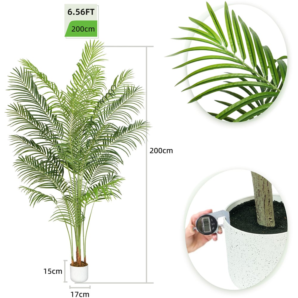 wilko Palm Tree Indoor Artificial Plant 200cm Image 7