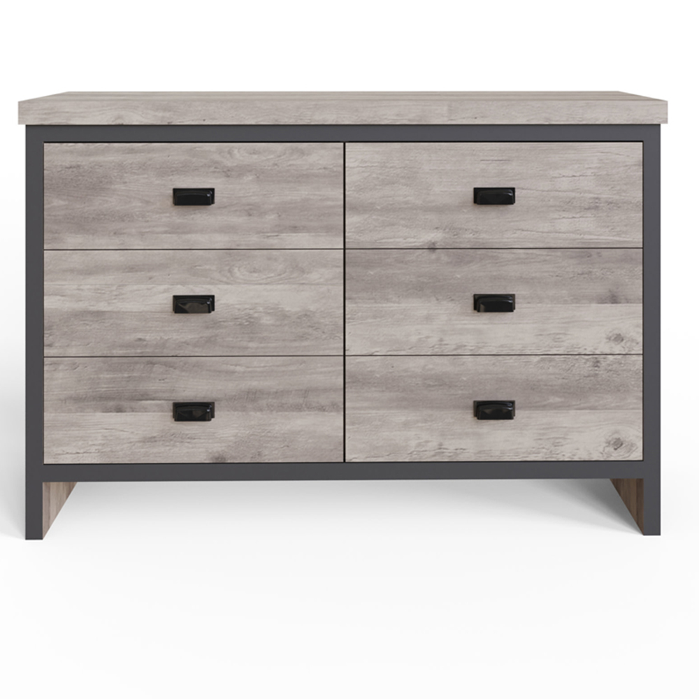 GFW Boston 6 Drawer Grey Chest of Drawers Image 4