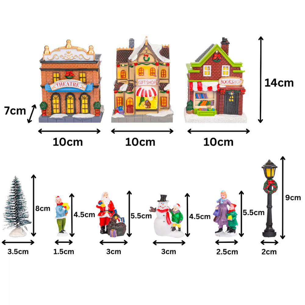 Marco Paul LED Christmas Shop Scene 3 Piece Mini Decoration Set Image 8