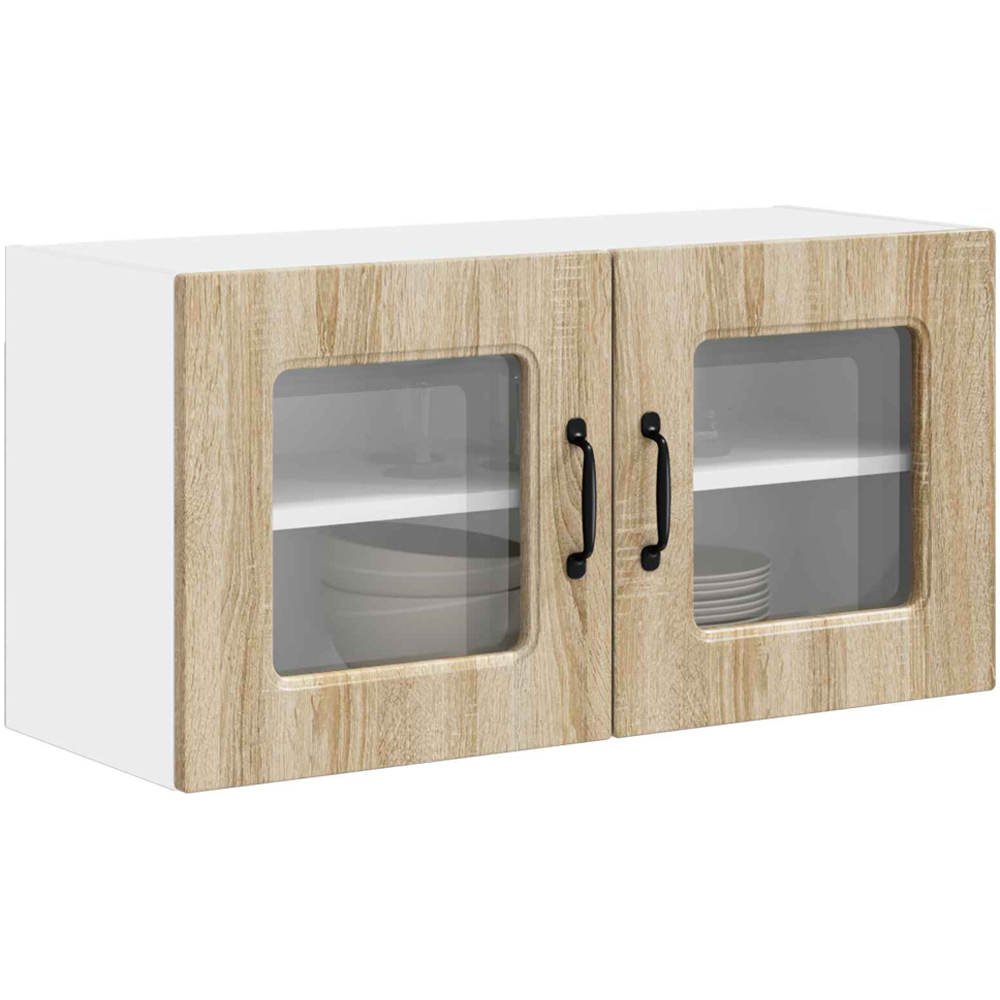 vidaXL Kalmar 2 Door Sonoma Oak Wall Kitchen Cabinet Image 3