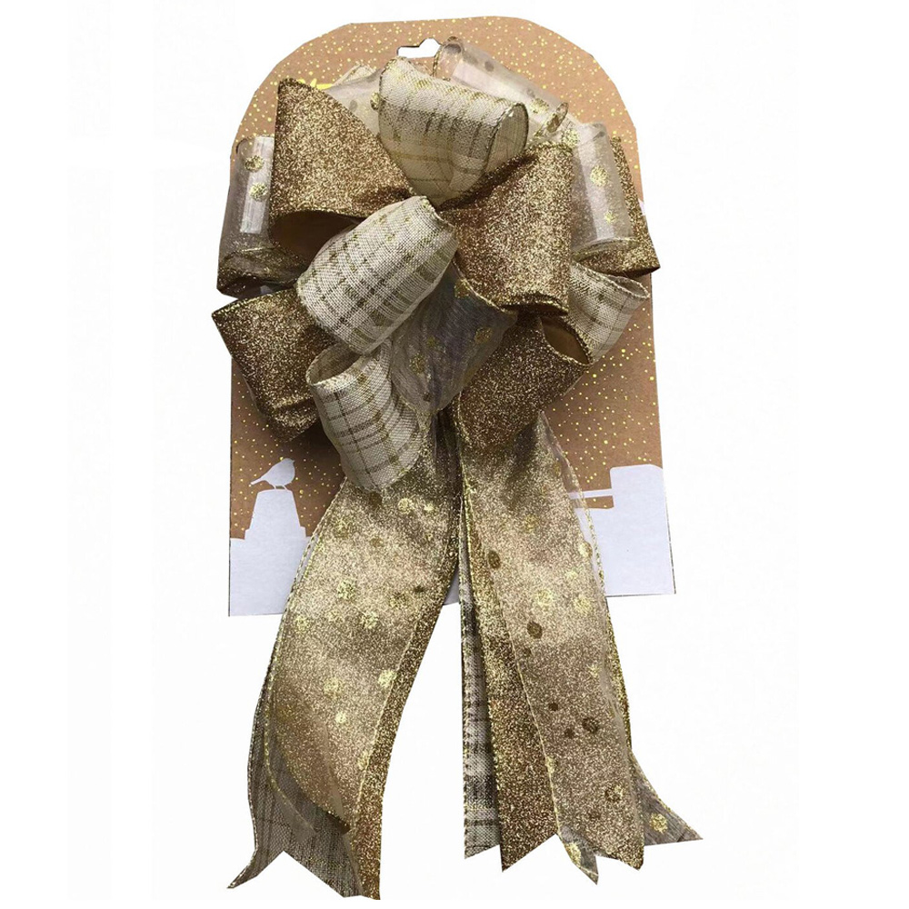 Gold and White Corsage Bow Image