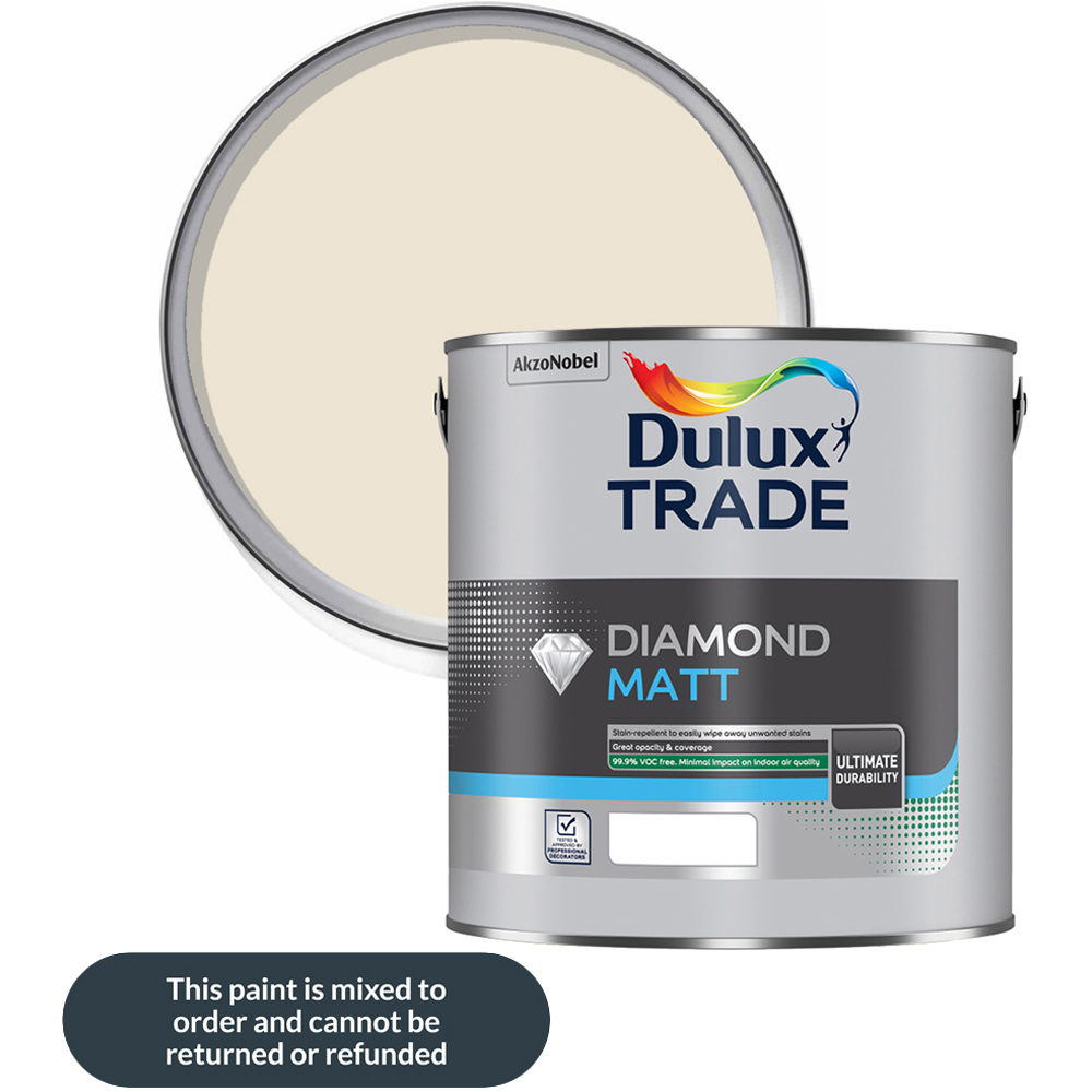 Dulux Trade Natural Calico Walls and Ceilings Diamond Matt Paint 5L Image 1