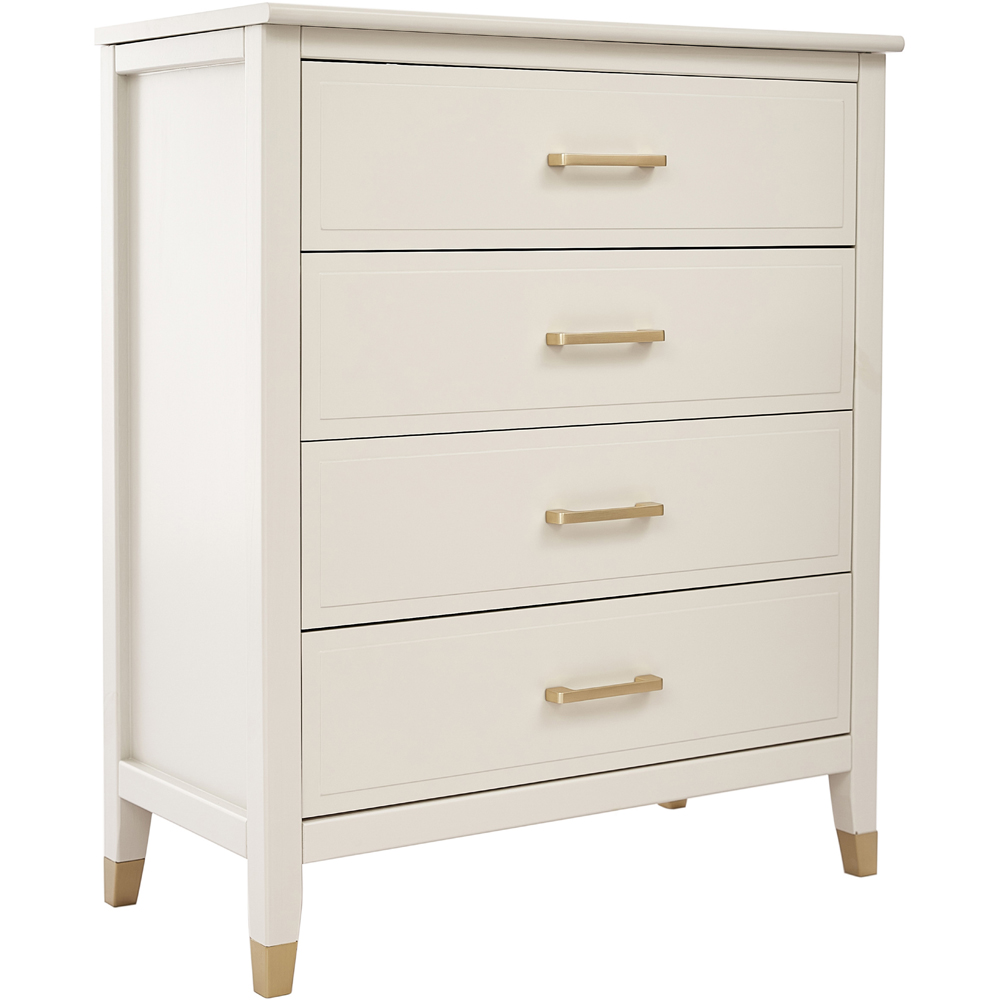 Palazzi 4 Drawer White Chest of Drawers Image 2