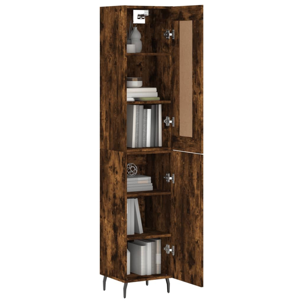 vidaXL 2 Door Smoked Oak Highboard Image 3