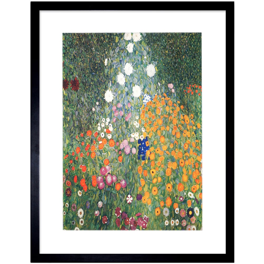 Wee Blue Coo Gustav Klimt Garden 1907 Old Master Painting Framed Wall Art Print 30 x 41cm Image 1