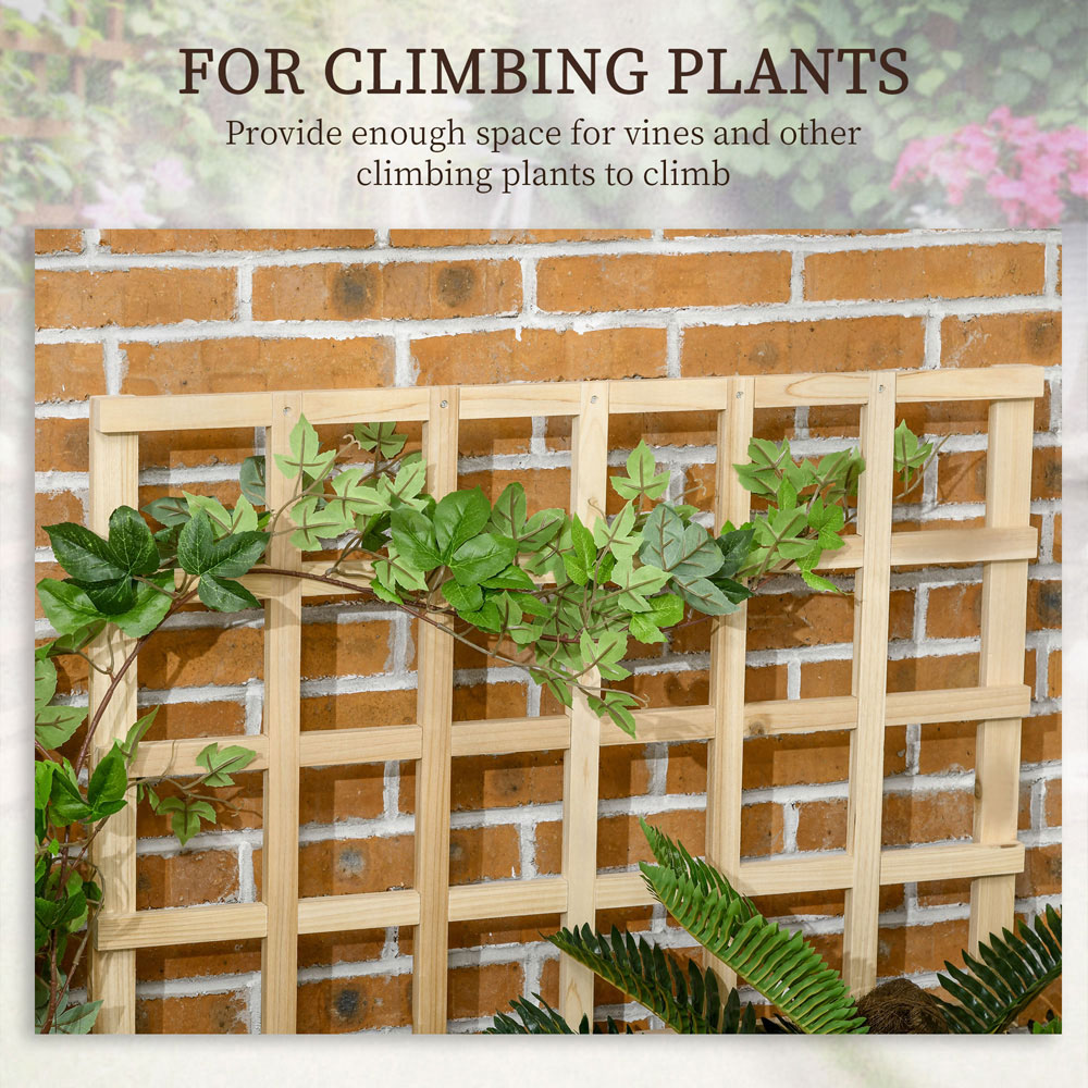 Outsunny 3-Tier Wooden Garden Planter with Trellis Image 4