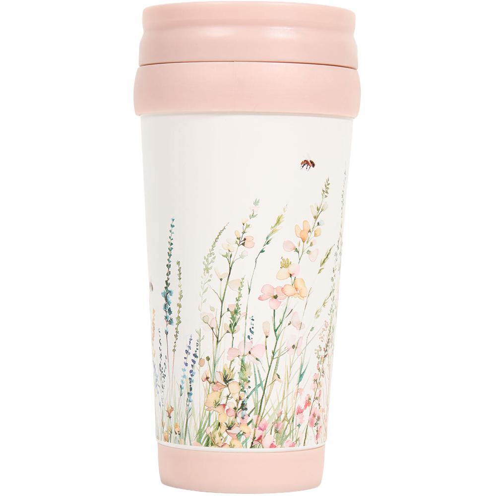 Floral Bees Travel Mug Ivory Image 2
