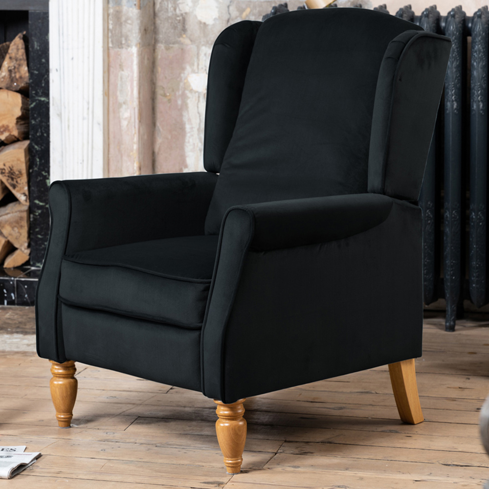Artemis Home Barksdale Black Recliner Armchair Image 1