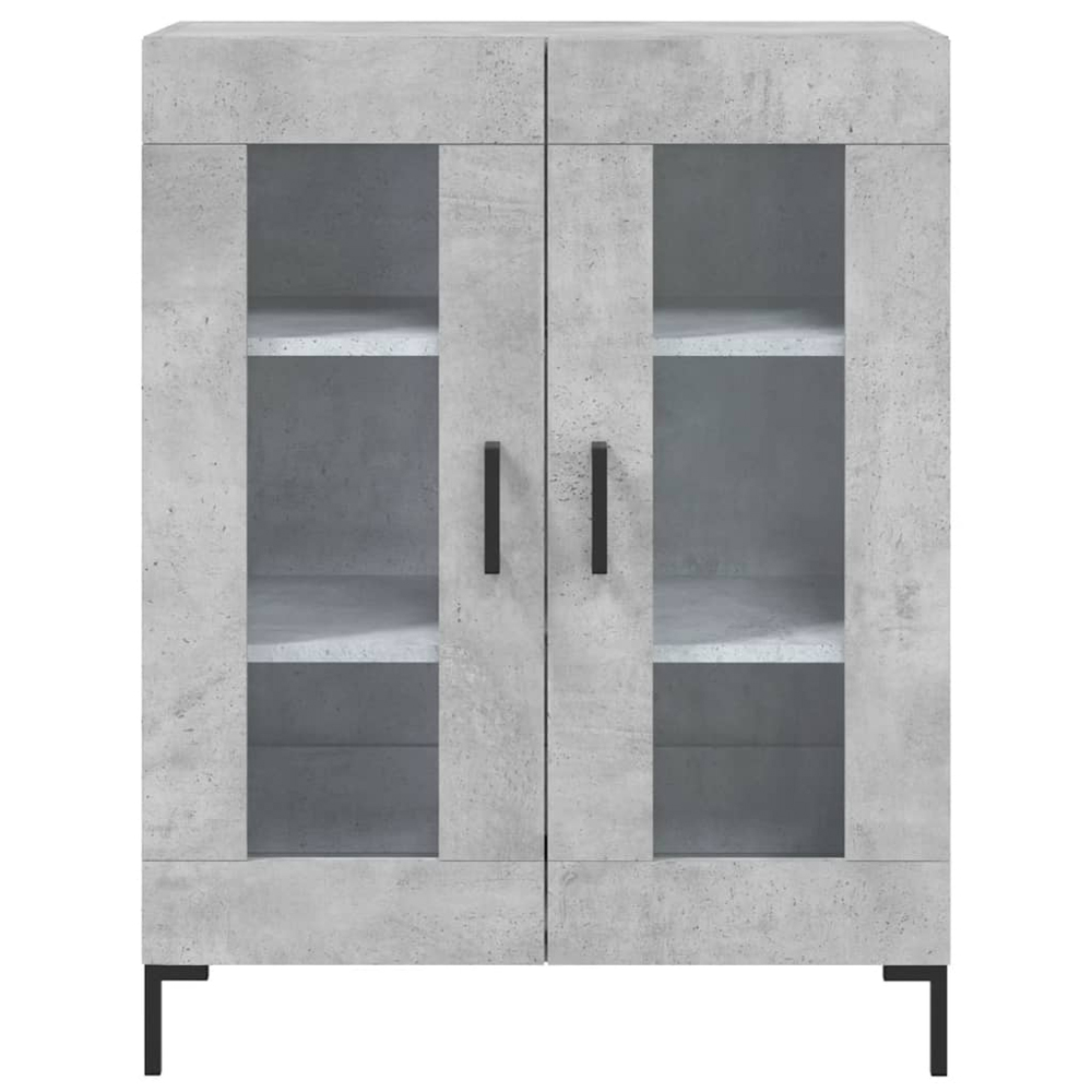 vidaXL 4 Door Concrete Grey Highboard Image 8