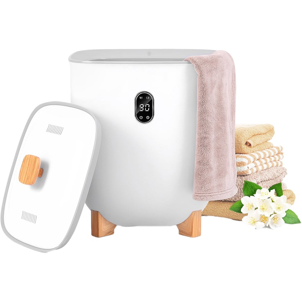 Costway White Towel Warmer Electric Bucket 25L Image 1