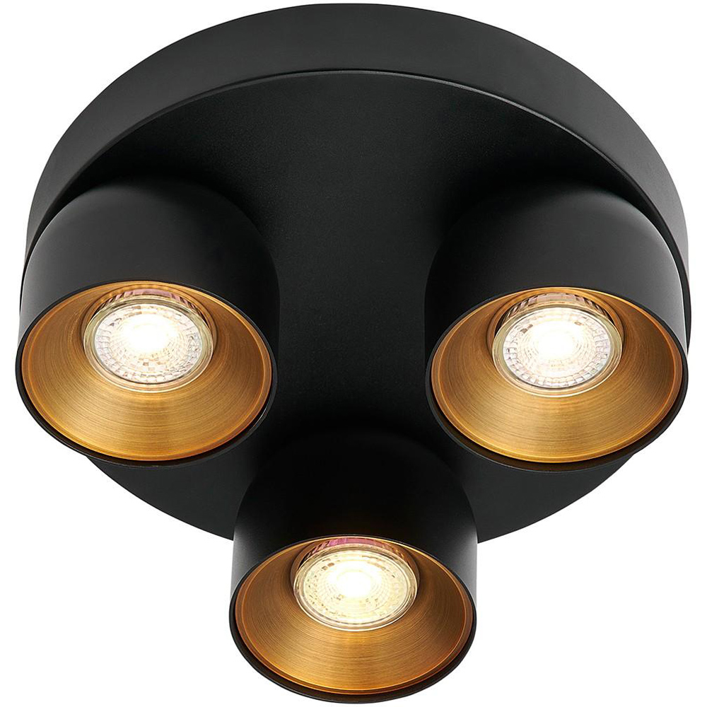 Nordlux Pitcher GU10 3-Rondel Black Spotlight Image 1