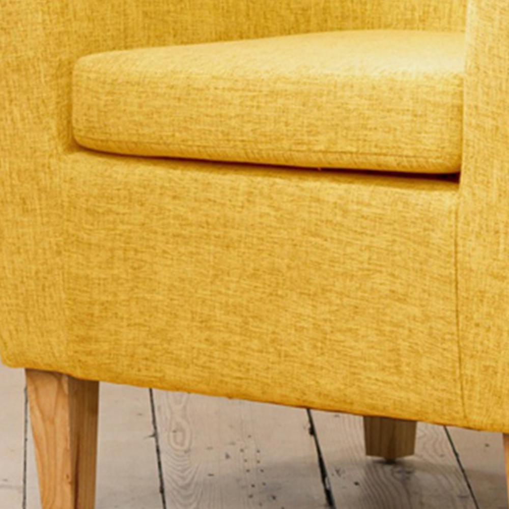 Artemis Home Alderwood Yellow Hessian Tub Chair Image 2
