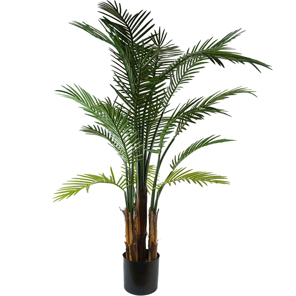 Botanik Tropical Raphis Artificial Palm Tree in Pot 4ft Image 1