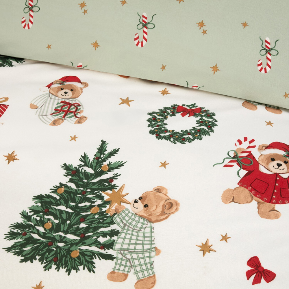 Buddy Bear Christmas Duvet Set King Image 4