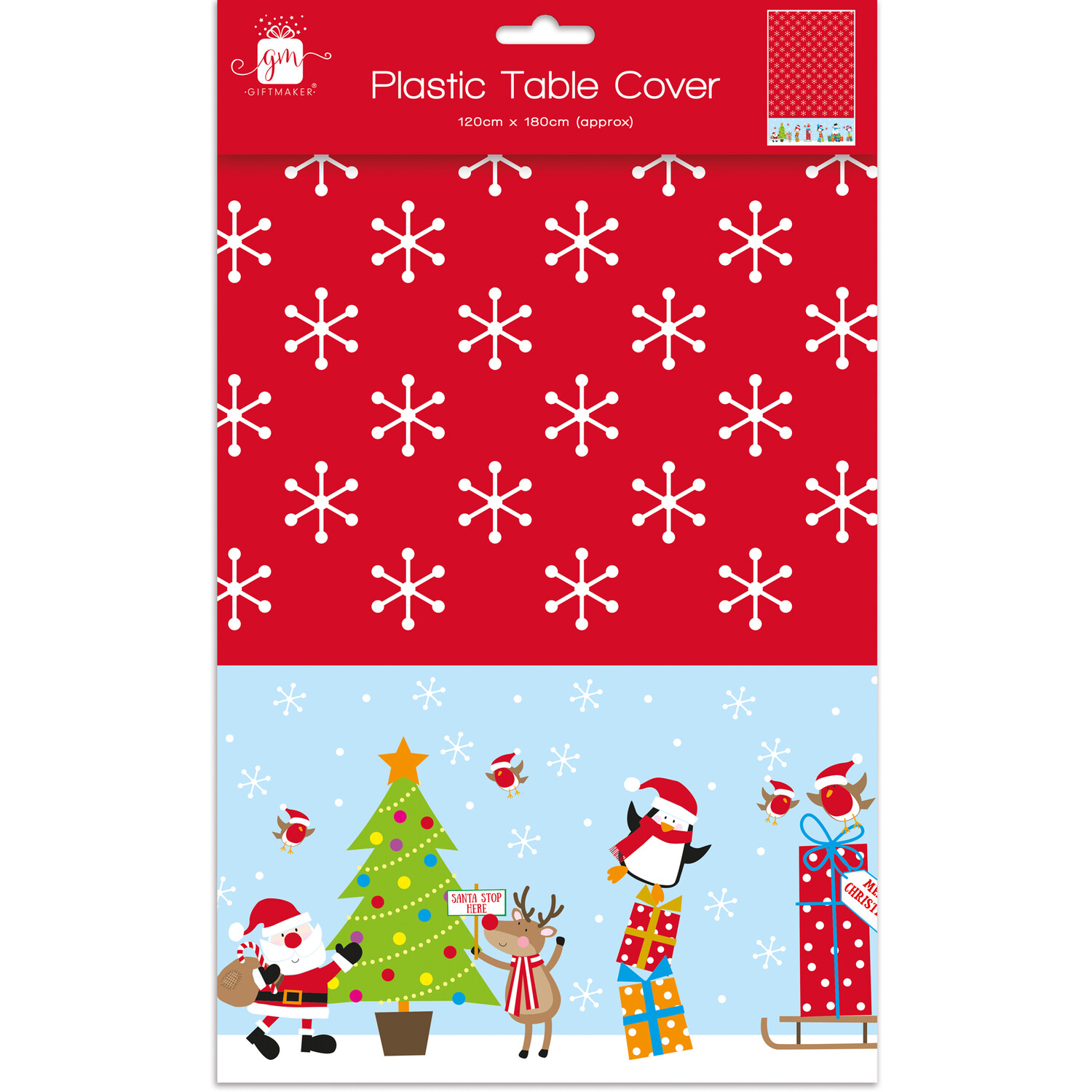 Giftmaker Red Christmas Table Cover Image