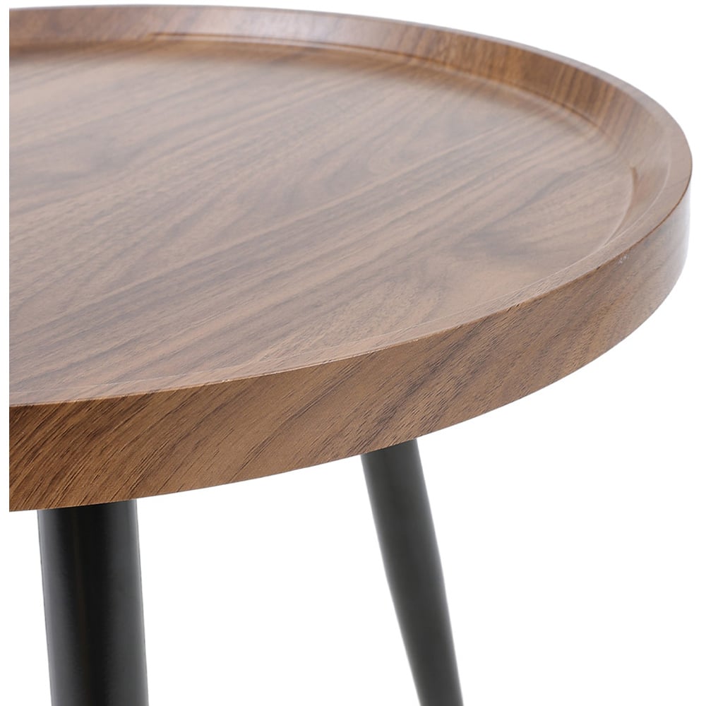 Living and Home Brown Wood Grain Nesting Tables Set of 2 Image 7