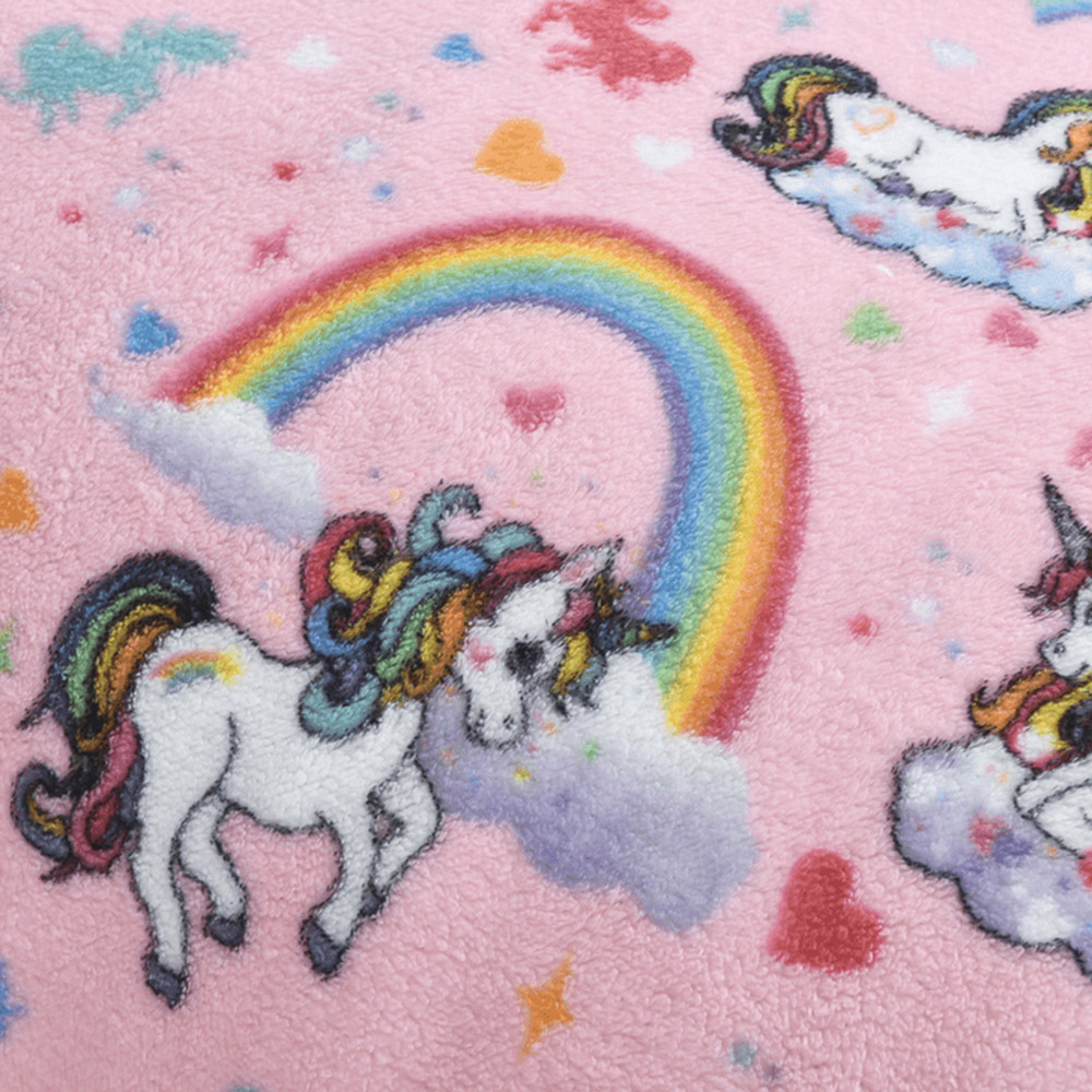Velosso Double Multi Unicorn Teddy Fleece Duvet Set Image 2