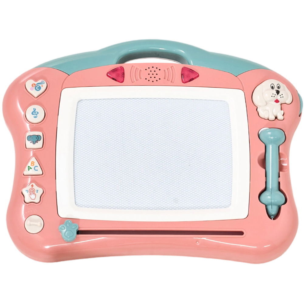 H&O Direct Kids Pink Interactive Magnetic Drawing Board with Music and Lights Image 2