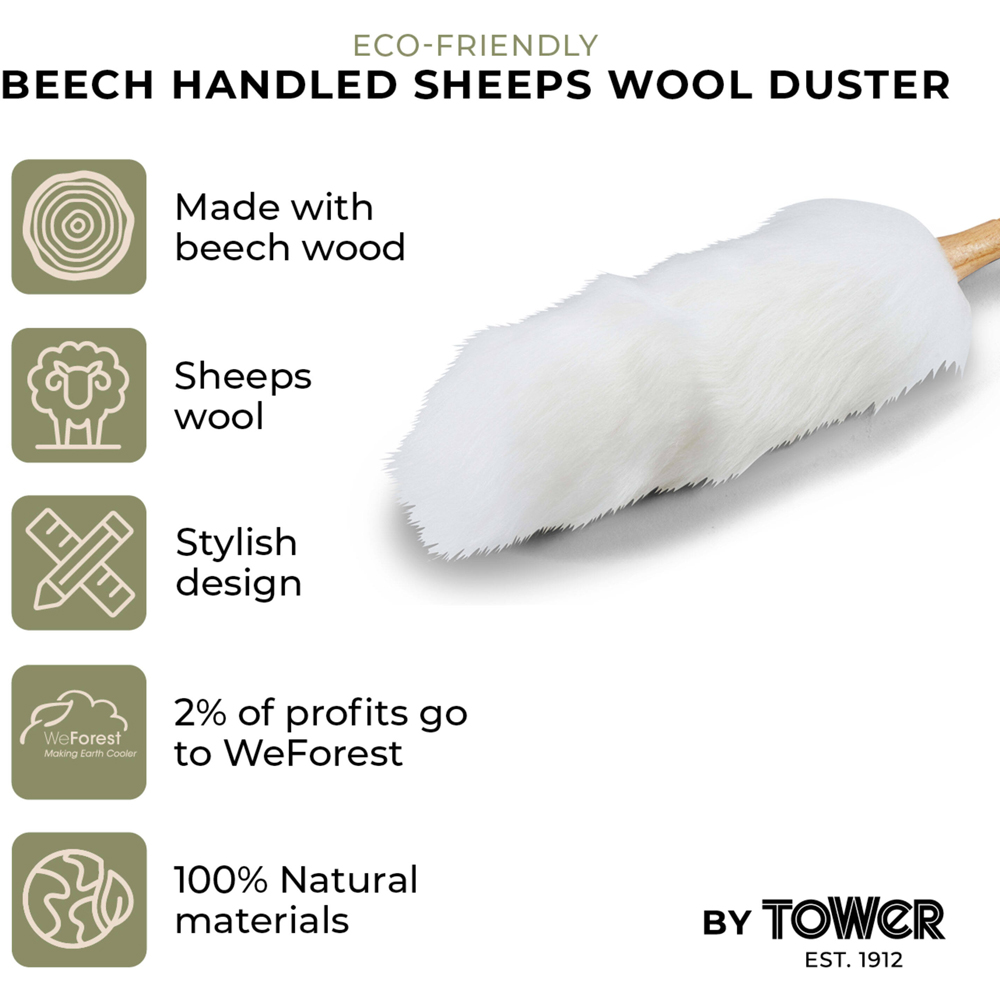 Tower Sheeps Wool Wood Duster Image 2