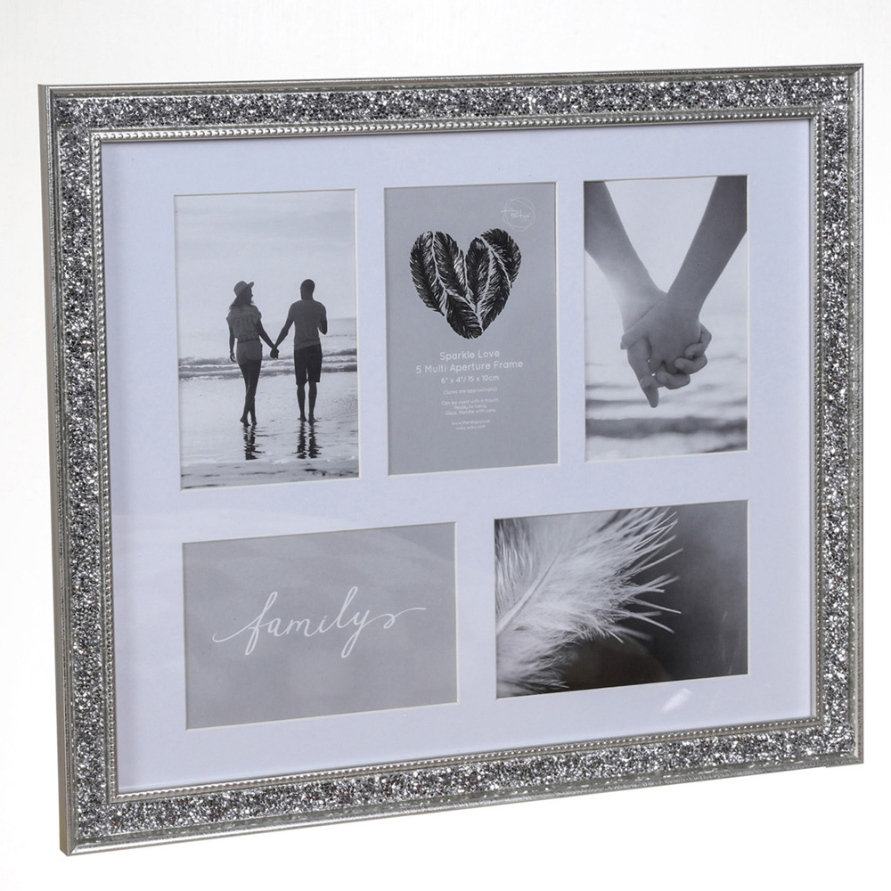 Sparkle Love 5 Multi Aperture Photo Frame Image 2