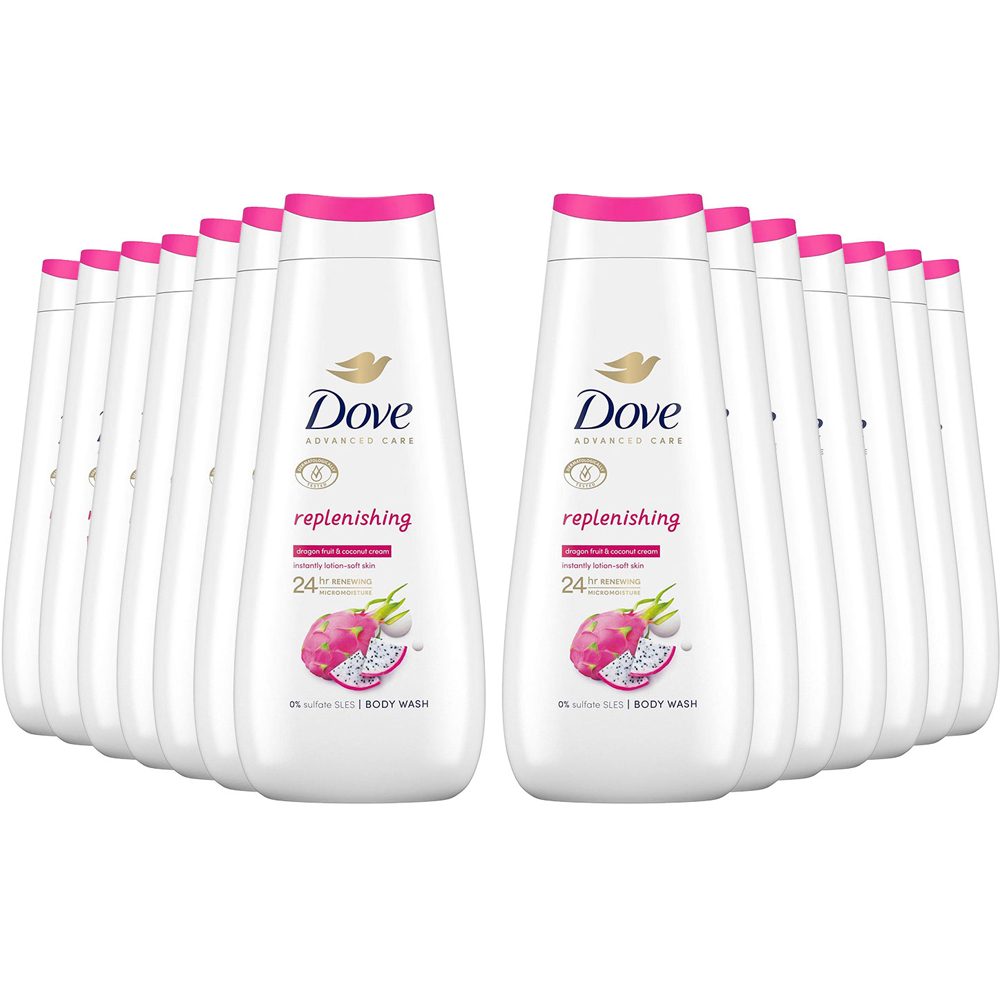Dove Advanced Care Replenishing Body Wash Body Wash 400ml 14 Pack Image 1