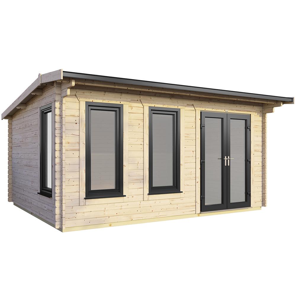 Power Sheds 16 x 10ft Right Double Door Apex Log Cabin Image 1