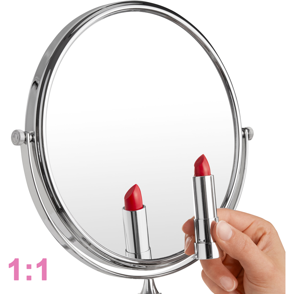 tectake Round Double Sided Vanity Mirror with 10x Magnification Image 6