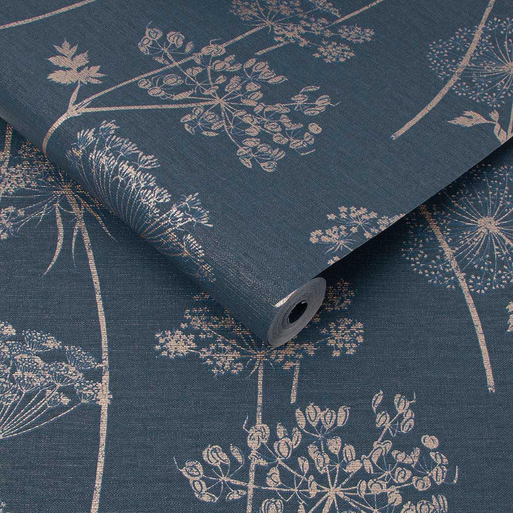 Superfresco Easy Wild Flower Wallpaper Navy Wilko