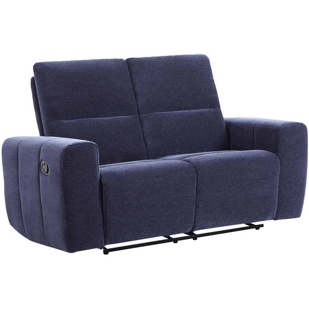 Holborton Manual Recliner Sofa Navy Blue 2 Image 2