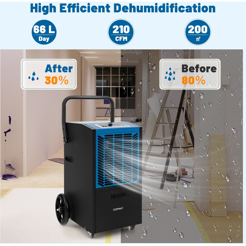 Costway Dehumidifier with Pump and Drain Hose 66L Image 6