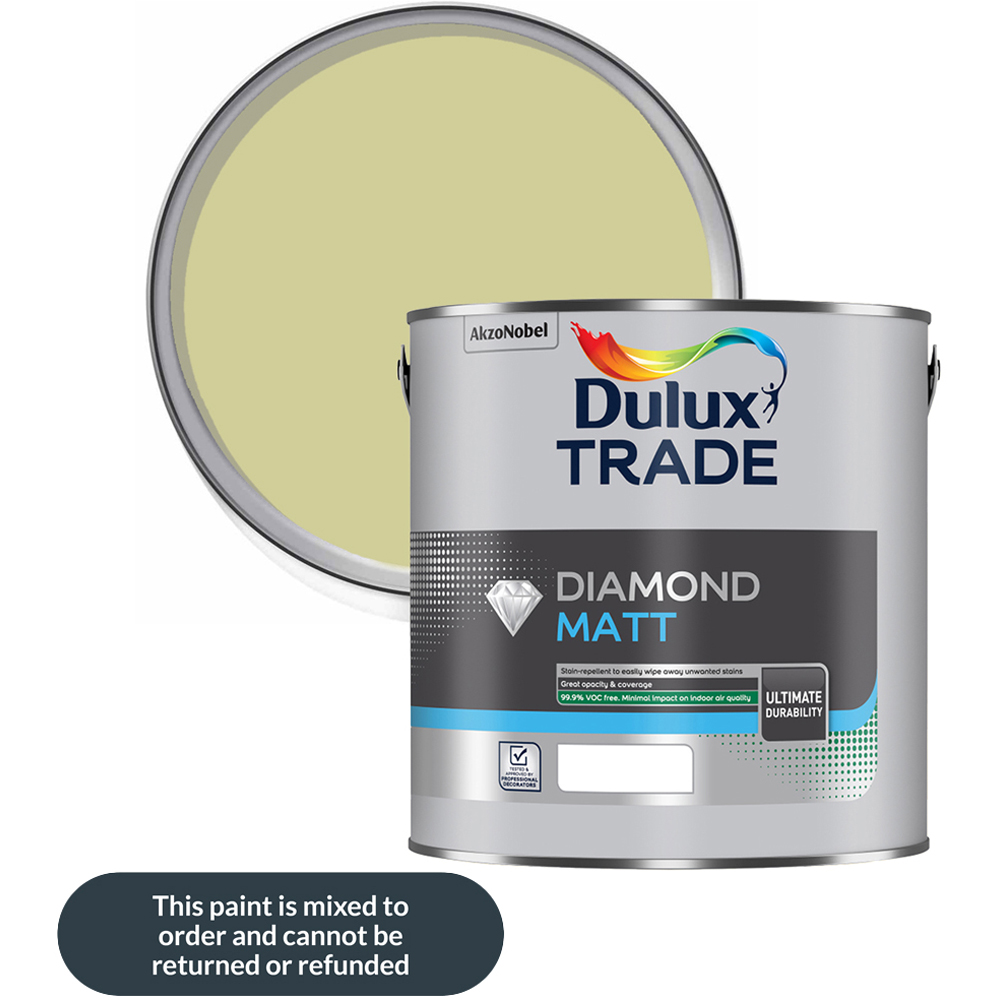 Dulux Trade Melon Sorbet Walls and Ceilings Diamond Matt Paint 5L Image 1