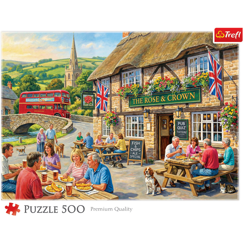 Pub Scene 500 Piece Jigsaw Puzzle Image 2