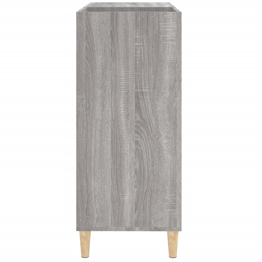 vidaXL 3 Shelf Grey Sonoma Record Cabinet Image 3