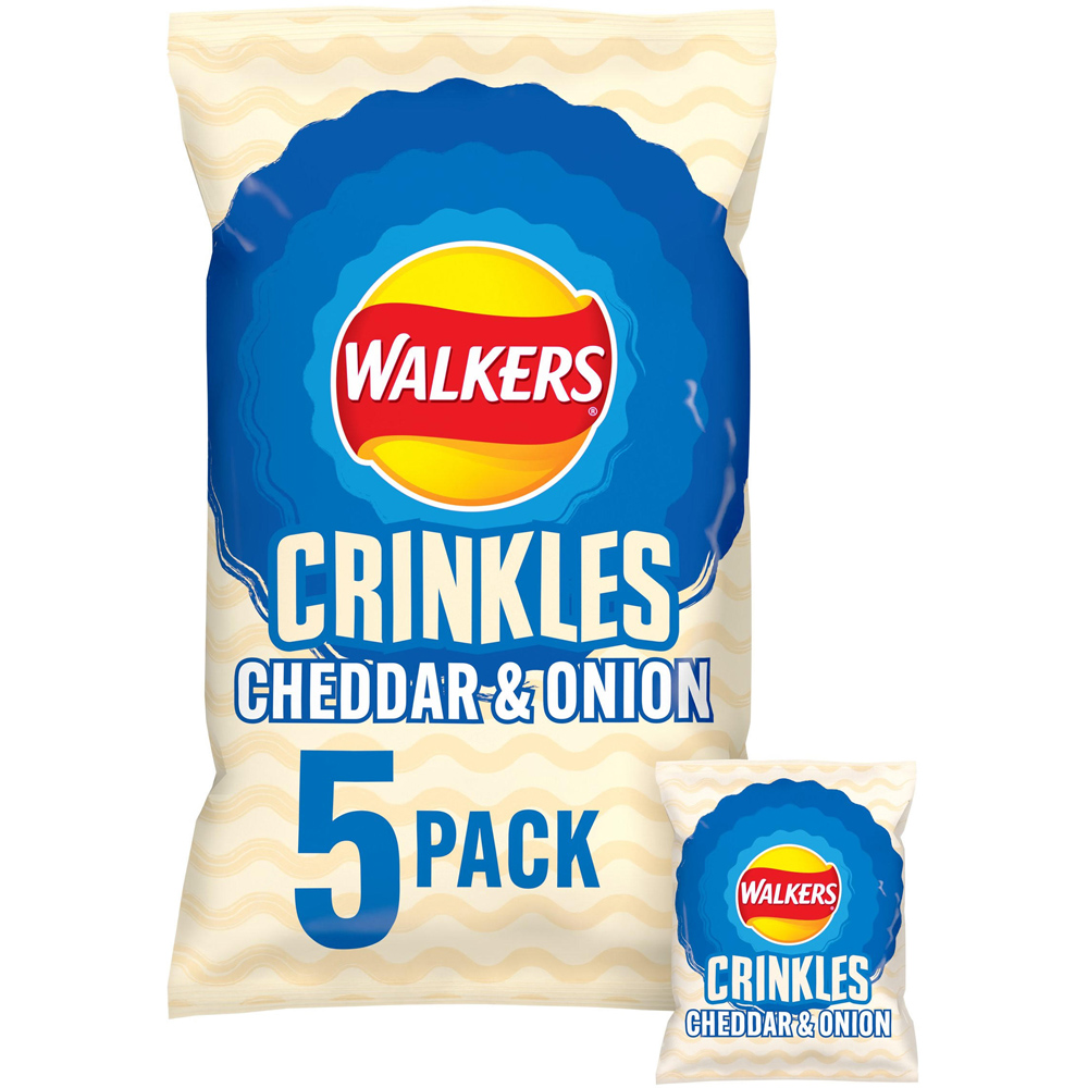 Walkers Crinkles Cheddar and Onion 5 Pack Image