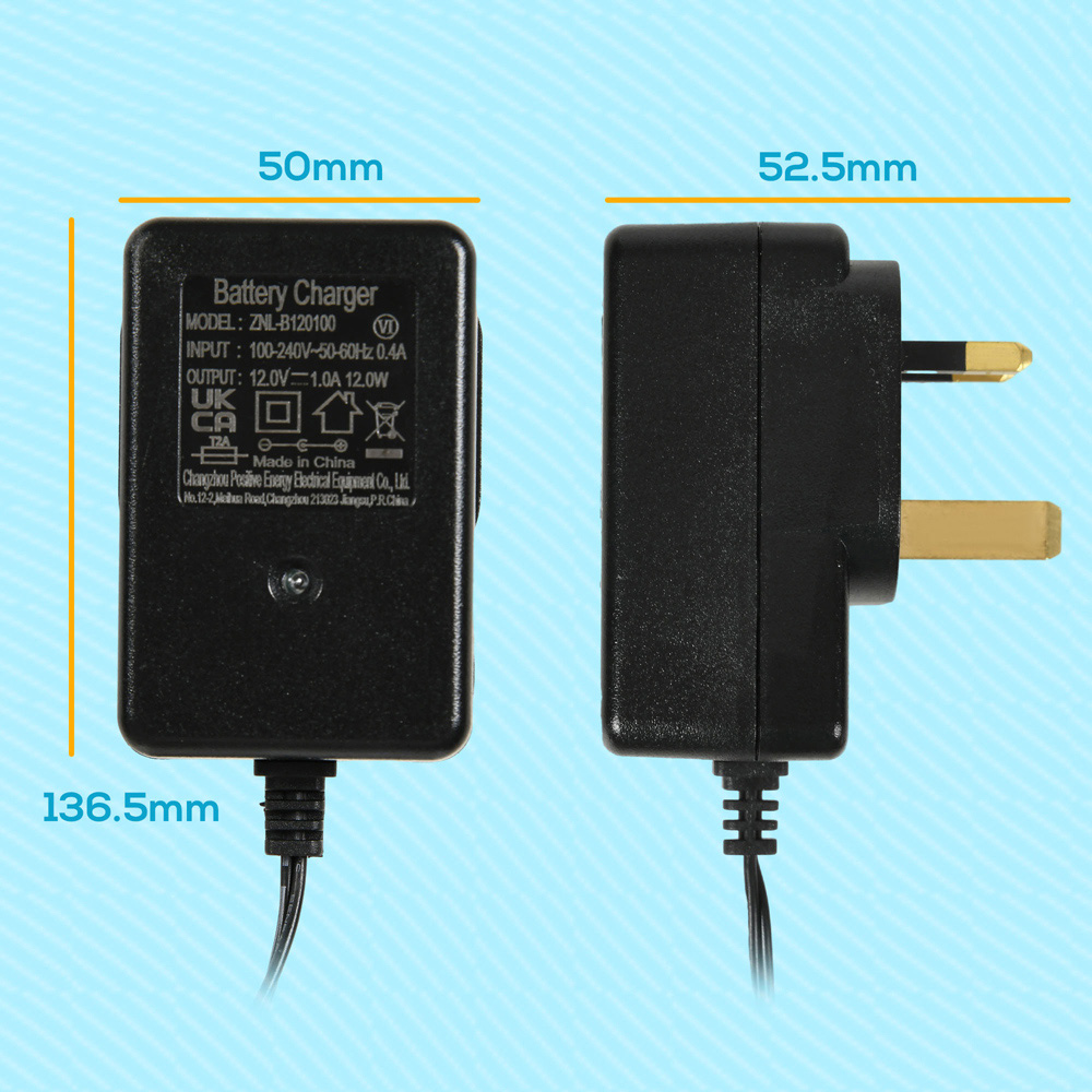 AIYAPLAY 12V 1A Ride On Car Battery Charger Image 7