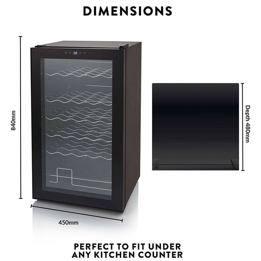 Swan Black 34 Bottle Wine Cooler 80L Image 9