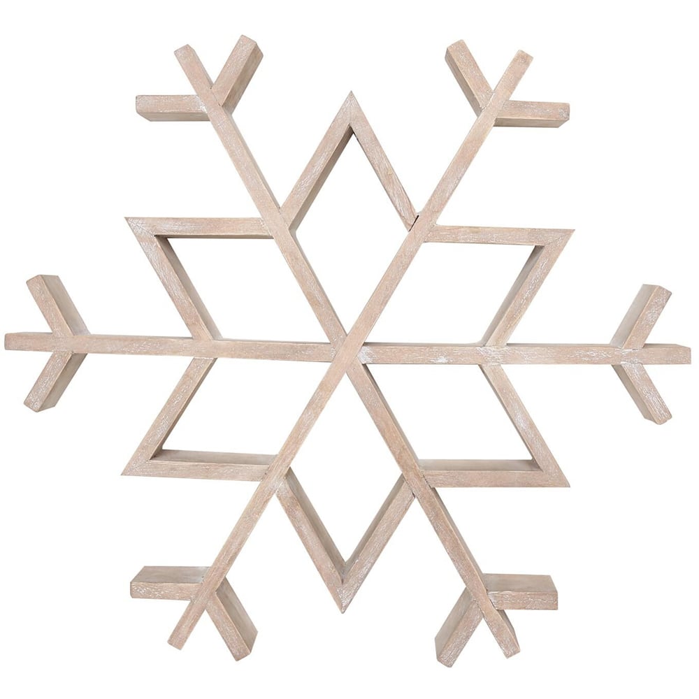 Standing Wooden Snowflake Image 4