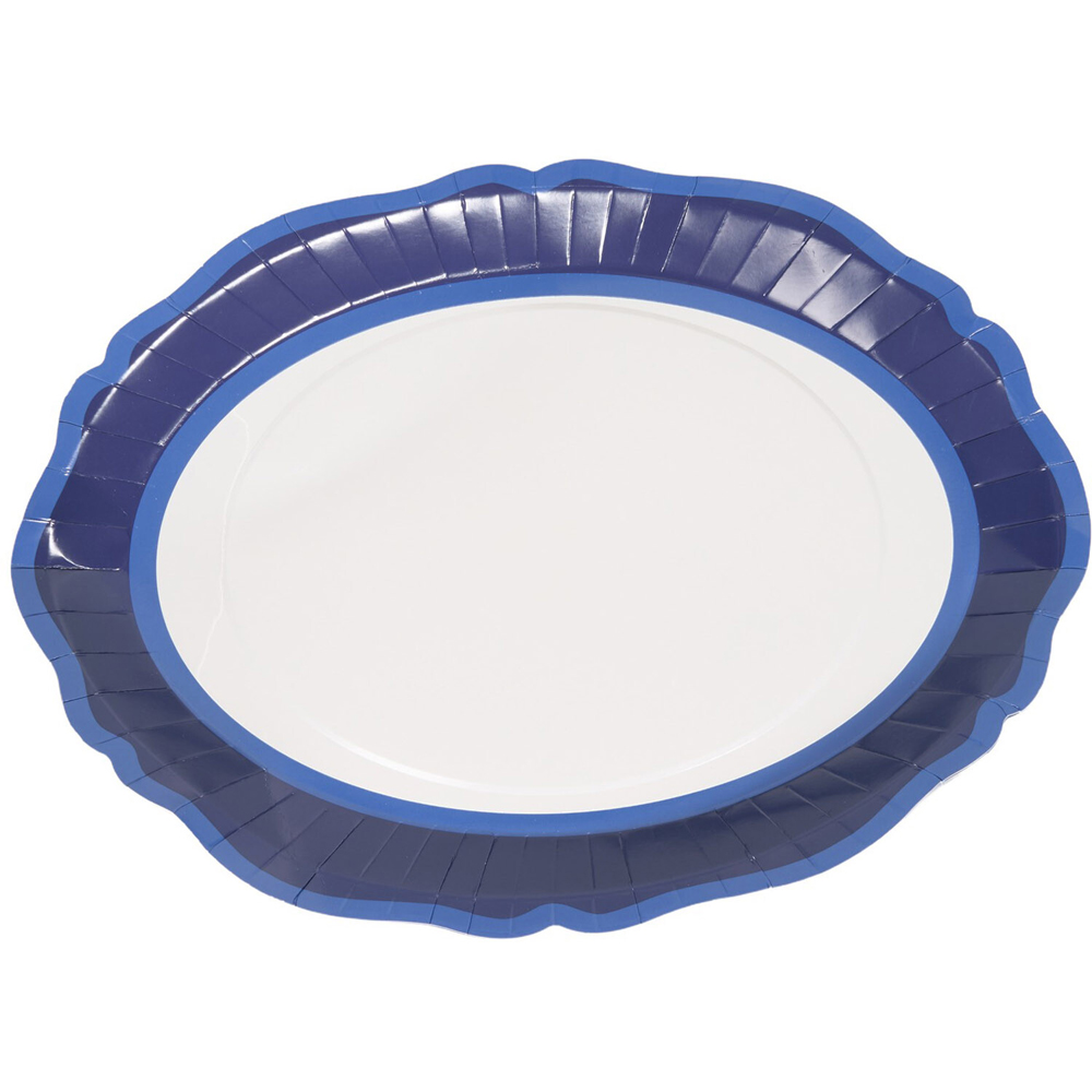 Pack of 4 Blue Tone Party Platters Image 2