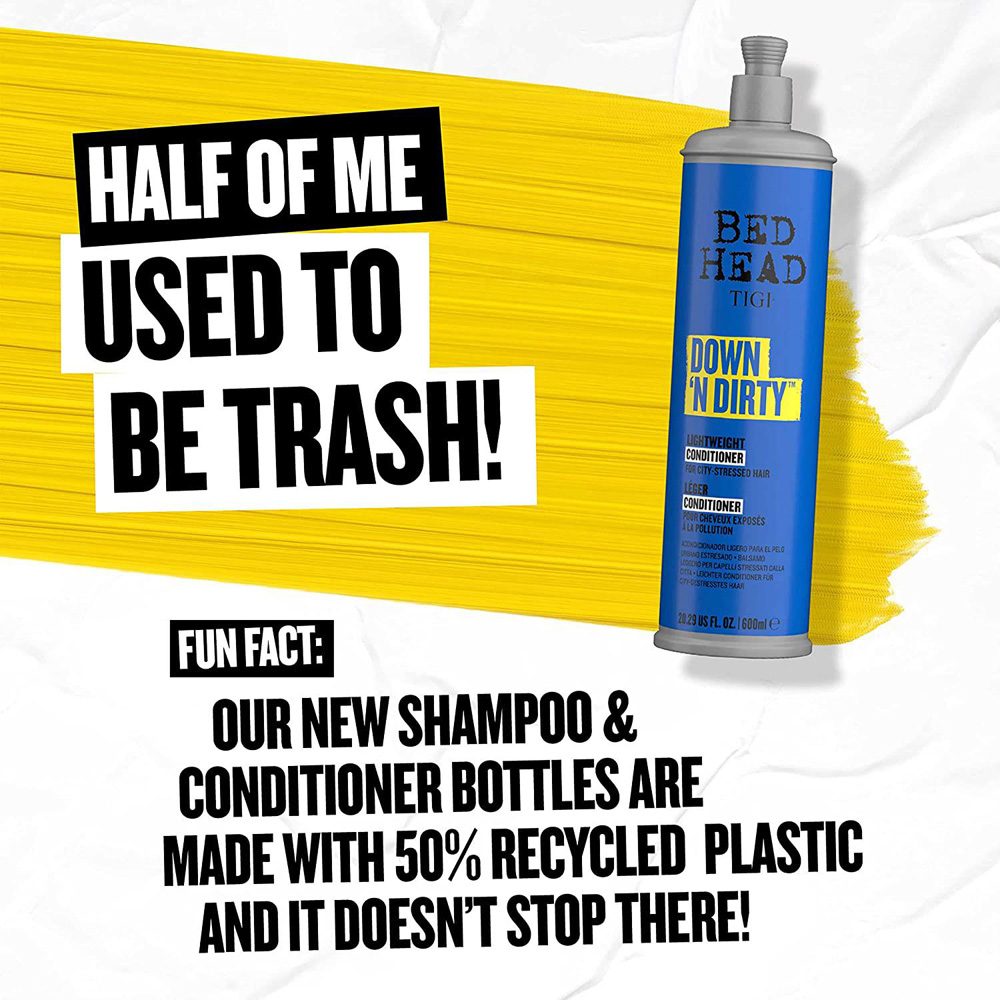 TIGI Bed Head Down N' Dirty Detox and Repair Lightweight Conditioner 600ml 3 Pack Image 8