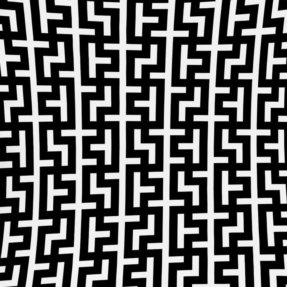 Benjamin Tate Design Black Maze Cushion 60 x 60cm Image 3