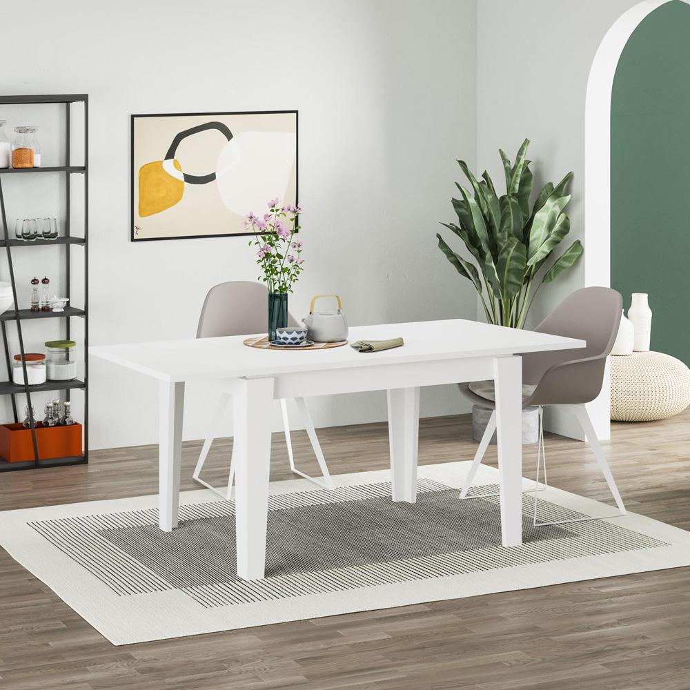 Decortie Tolmen 6 Seater White Dining Table Image 5